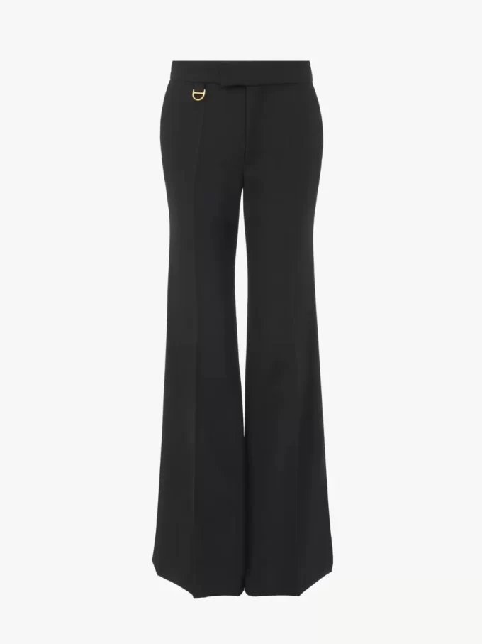 Flared tailored pants in wool gabardine Flared tailored pants in wool gabardine