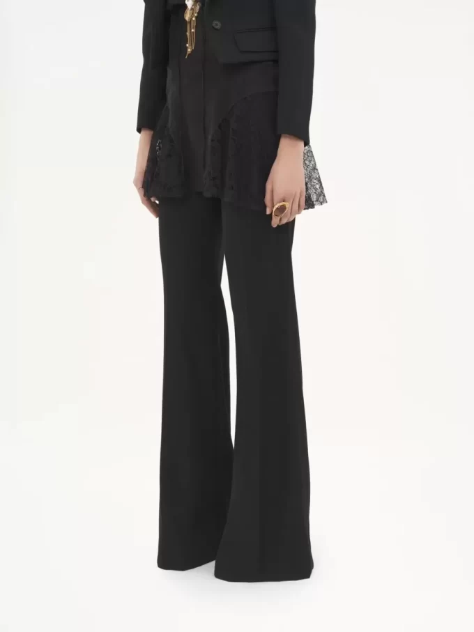 Flared tailored pants in wool gabardine Flared tailored pants in wool gabardine
