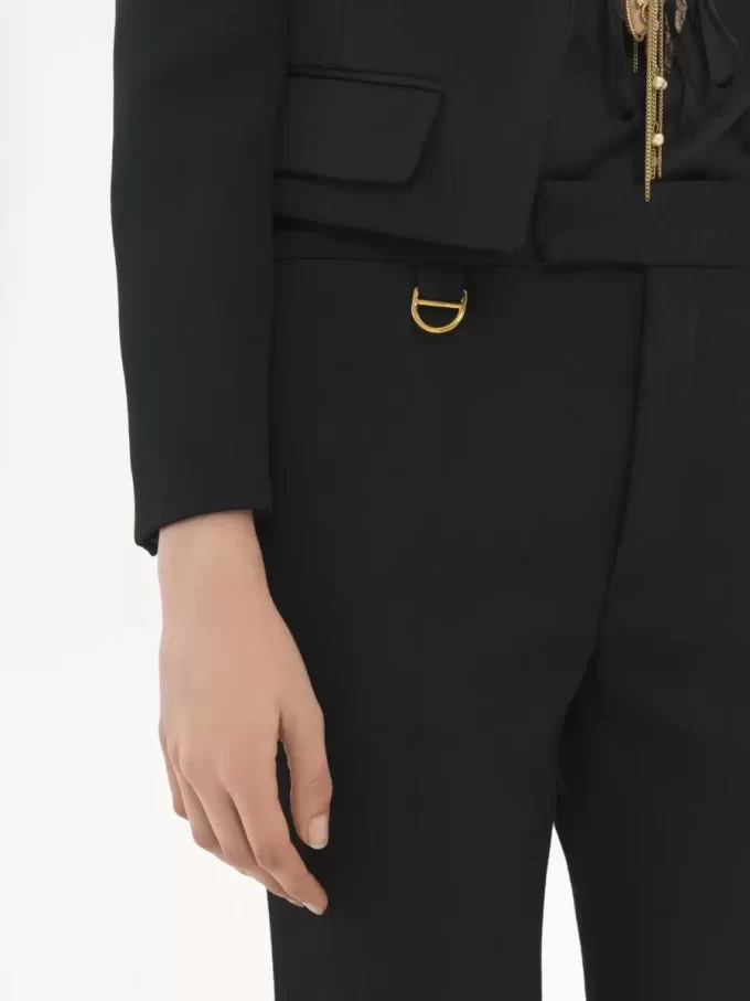 Flared tailored pants in wool gabardine Flared tailored pants in wool gabardine