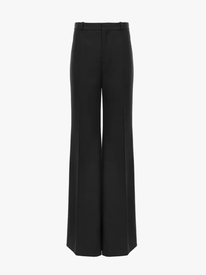 Flared tailored pants in wool grain de poudre Flared tailored pants in wool grain de poudre