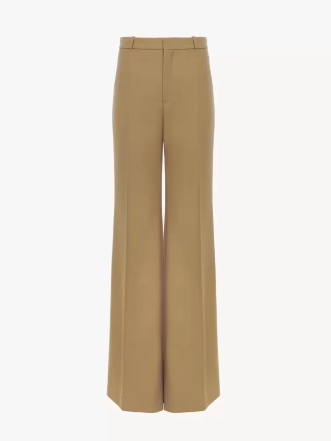 Flared tailored pants in wool grain de poudre Flared tailored pants in wool grain de poudre
