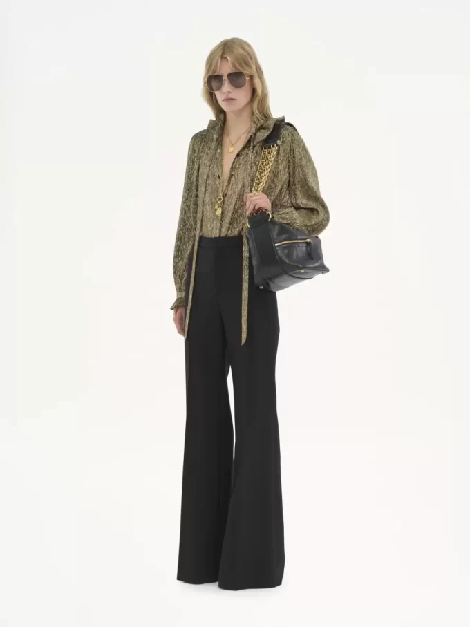 Flared tailored pants in wool grain de poudre Flared tailored pants in wool grain de poudre