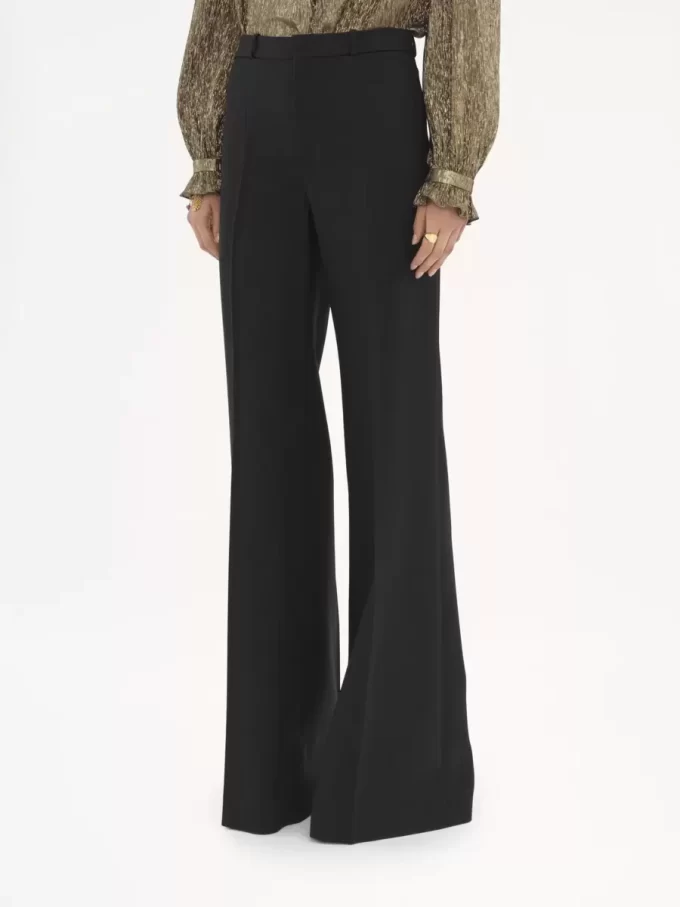 Flared tailored pants in wool grain de poudre Flared tailored pants in wool grain de poudre