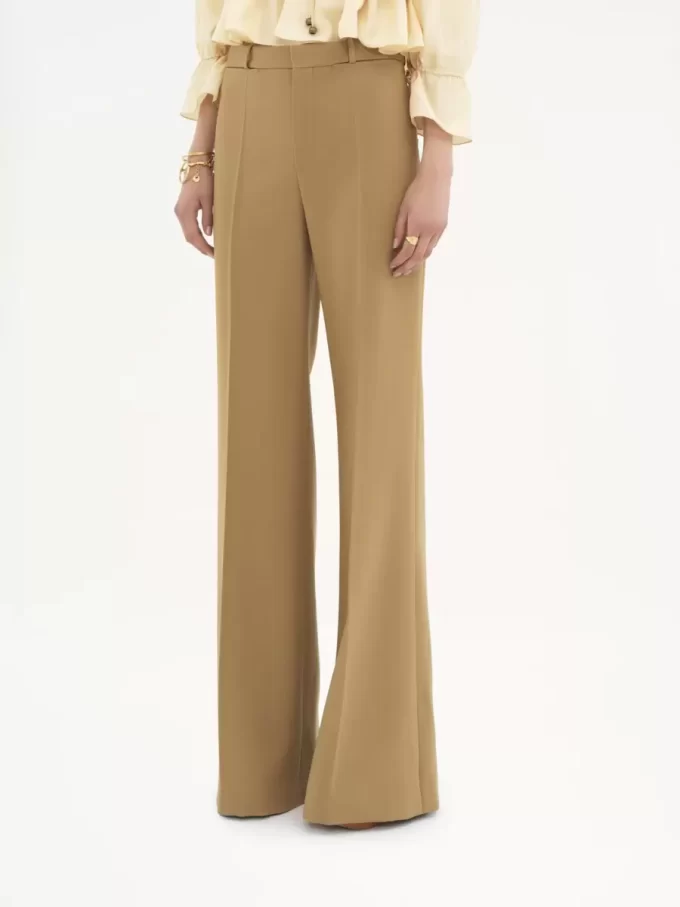 Flared tailored pants in wool grain de poudre Flared tailored pants in wool grain de poudre