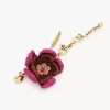 Flower bag charm in raffia & metal Flower bag charm in raffia & metal