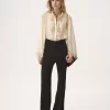 Fluid blouse in silk georgette & lace Fluid blouse in silk georgette & lace