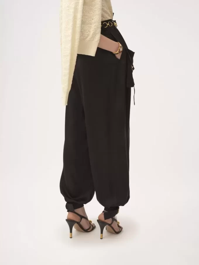 Fluid cargo pants in silk satin Fluid cargo pants in silk satin