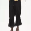 Fluid cropped pants in silk charmeuse & lace Fluid cropped pants in silk charmeuse & lace