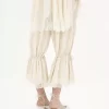 Fluid cropped pants in washed silk pongé & lace Fluid cropped pants in washed silk pongé & lace