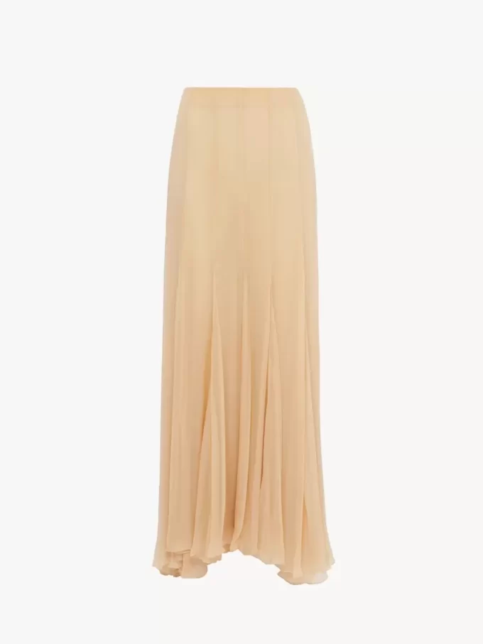 Fluid maxi skirt in silk mousseline Fluid maxi skirt in silk mousseline