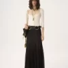 Fluid maxi skirt in silk mousseline Fluid maxi skirt in silk mousseline