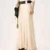 Fluid maxi skirt in silk mousseline Fluid maxi skirt in silk mousseline