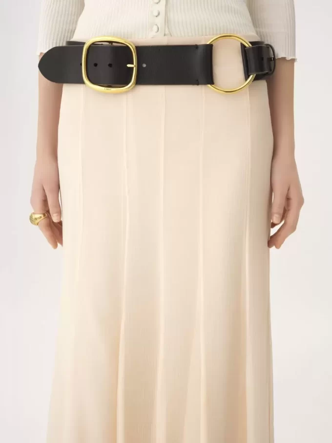Fluid maxi skirt in silk mousseline Fluid maxi skirt in silk mousseline