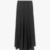 Fluid maxi skirt in washed silk satin Fluid maxi skirt in washed silk satin
