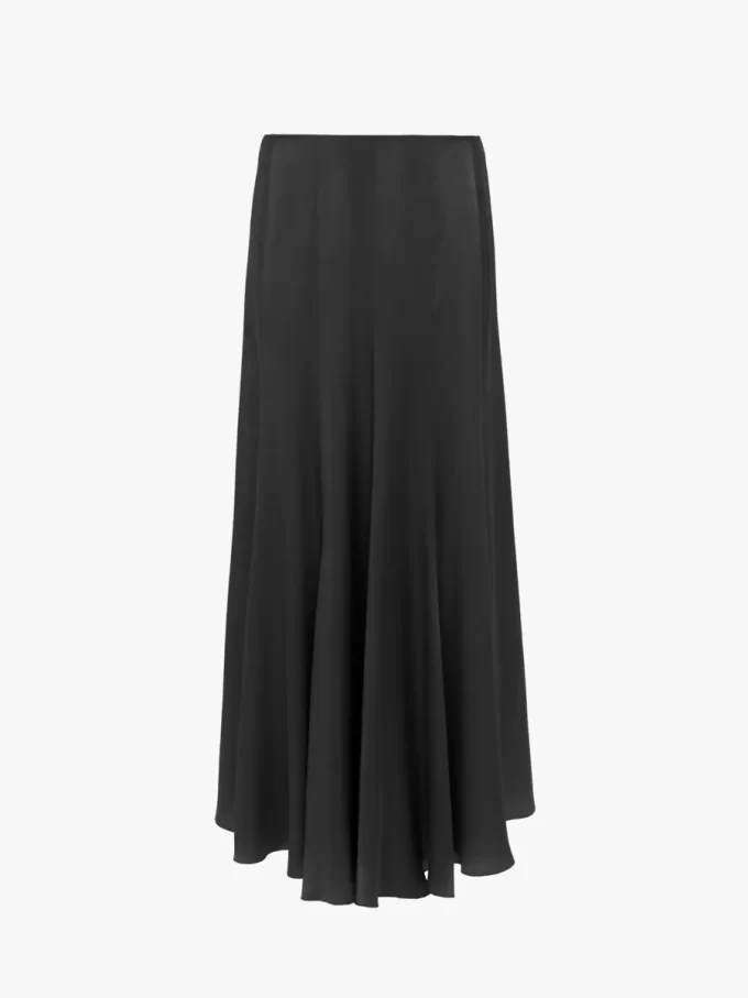 Fluid maxi skirt in washed silk satin Fluid maxi skirt in washed silk satin