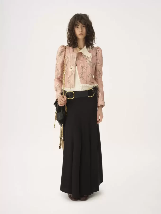 Fluid maxi skirt in washed silk satin Fluid maxi skirt in washed silk satin