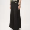 Fluid maxi skirt in washed silk satin Fluid maxi skirt in washed silk satin