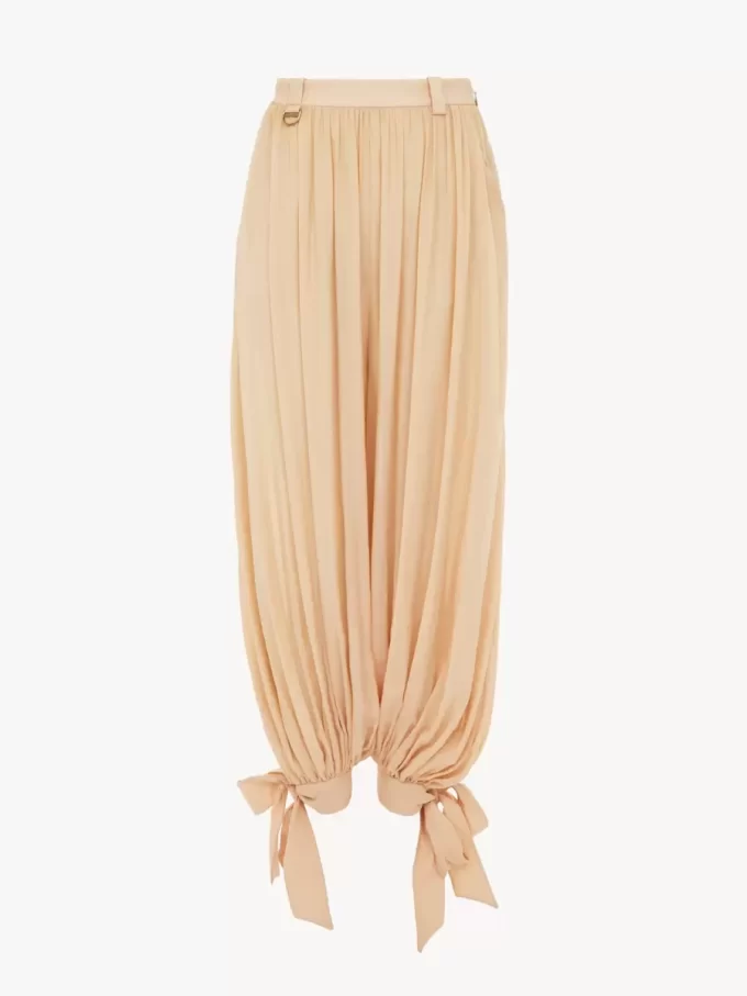 Fluid pleated pants in silk charmeuse Fluid pleated pants in silk charmeuse