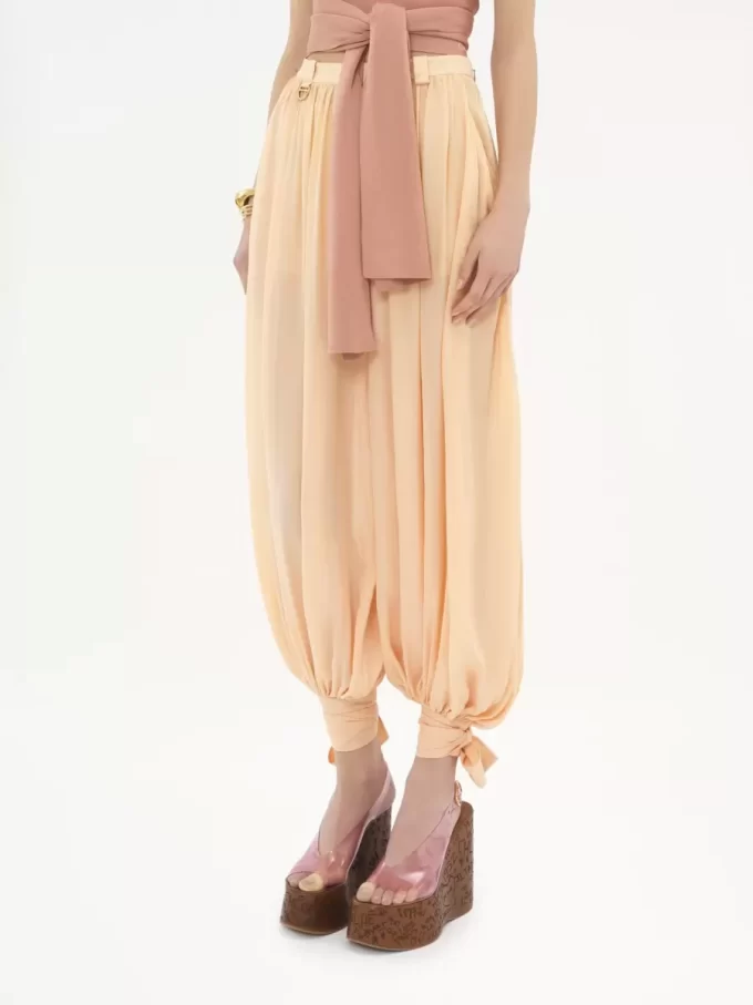 Fluid pleated pants in silk charmeuse Fluid pleated pants in silk charmeuse
