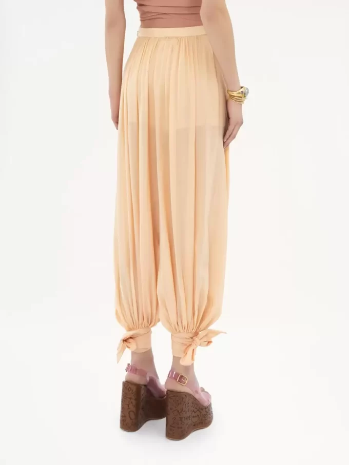 Fluid pleated pants in silk charmeuse Fluid pleated pants in silk charmeuse
