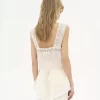 Fluid tank top in silk charmeuse & lace Fluid tank top in silk charmeuse & lace