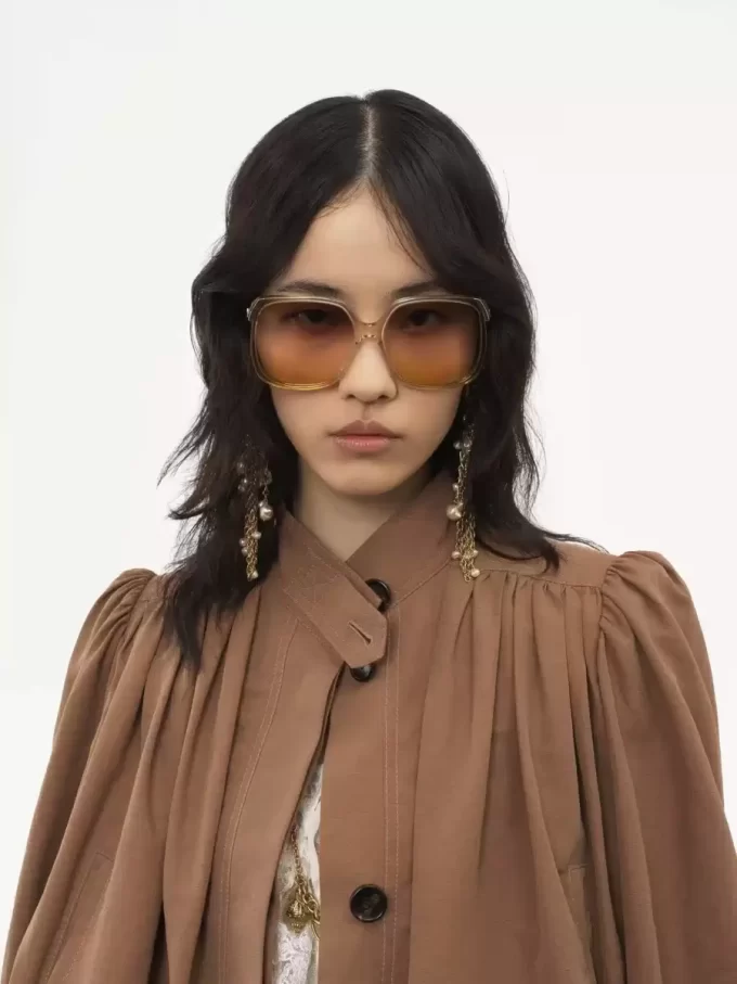 Gathered boule jacket in linen & cotton Gathered boule jacket in linen & cotton