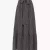 Gathered midi skirt in crêpe de chine Gathered midi skirt in crêpe de chine