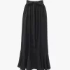 Gathered midi skirt in silk jacquard Gathered midi skirt in silk jacquard