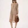 Gathered tunic dress in cotton voile Gathered tunic dress in cotton voile