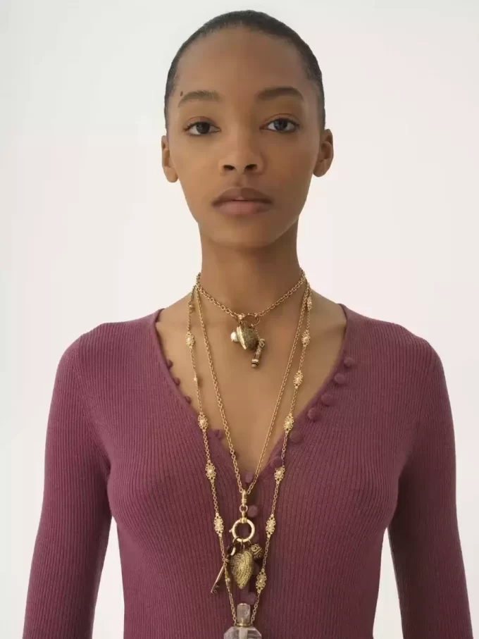 Henley shirt in a merino wool knit Henley shirt in a merino wool knit