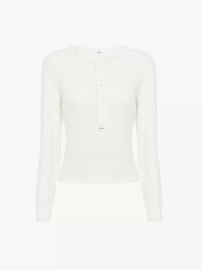 Henley shirt in cotton jersey Henley shirt in cotton jersey