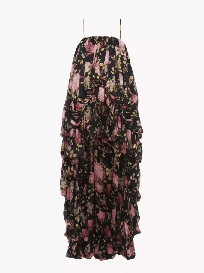 High-low sleeveless jumpsuit in silk charmeuse High-low sleeveless jumpsuit in silk charmeuse