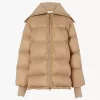 High-neck puffer jacket in shiny nylon High-neck puffer jacket in shiny nylon