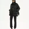 High-neck puffer jacket in shiny nylon High-neck puffer jacket in shiny nylon