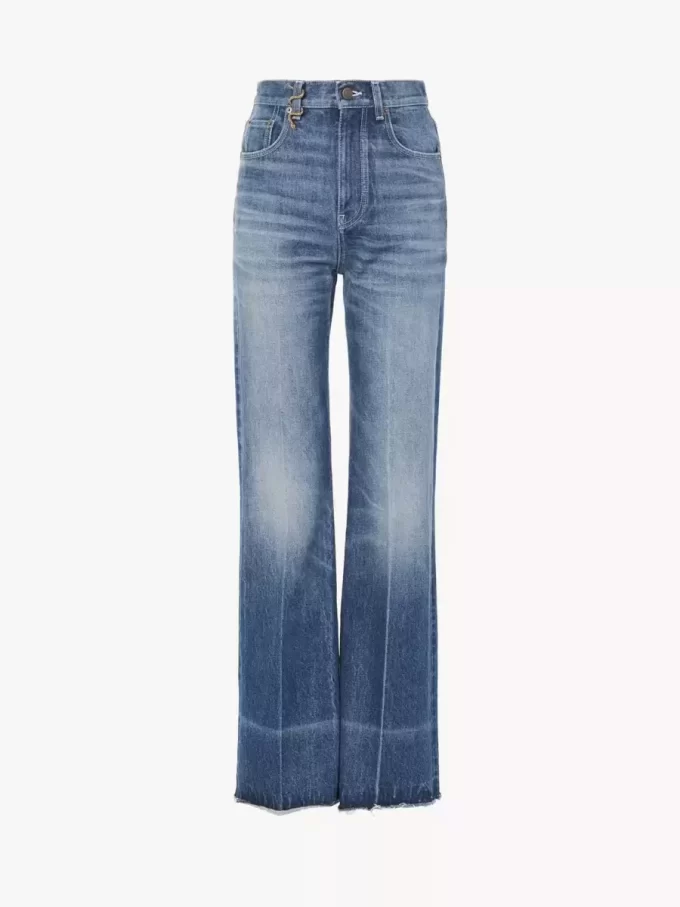High-rise bootcut jeans in denim High-rise bootcut jeans in denim