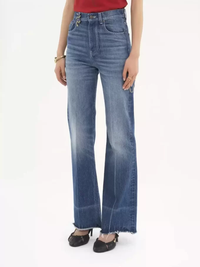 High-rise bootcut jeans in denim High-rise bootcut jeans in denim