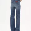 High-rise bootcut jeans in denim High-rise bootcut jeans in denim