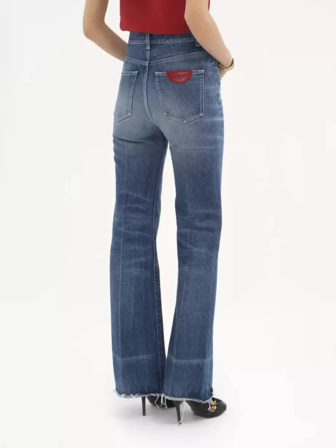 High-rise bootcut jeans in denim High-rise bootcut jeans in denim