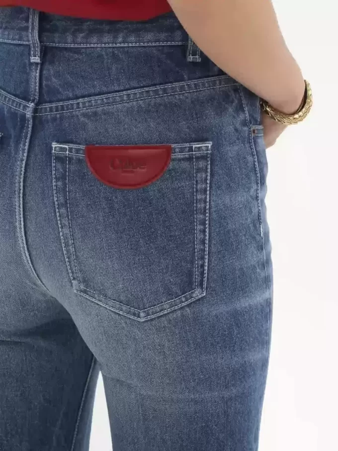 High-rise bootcut jeans in denim High-rise bootcut jeans in denim