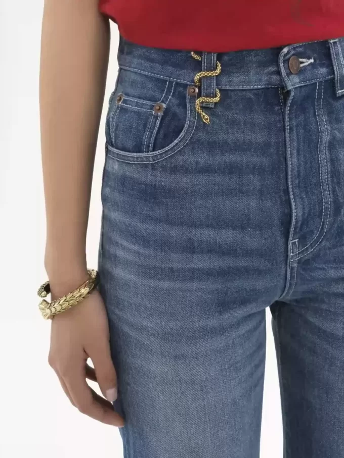 High-rise bootcut jeans in denim High-rise bootcut jeans in denim