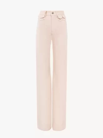 High-rise flare jeans in denim