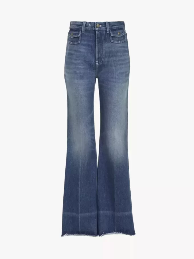High-rise flare jeans in denim High-rise flare jeans in denim