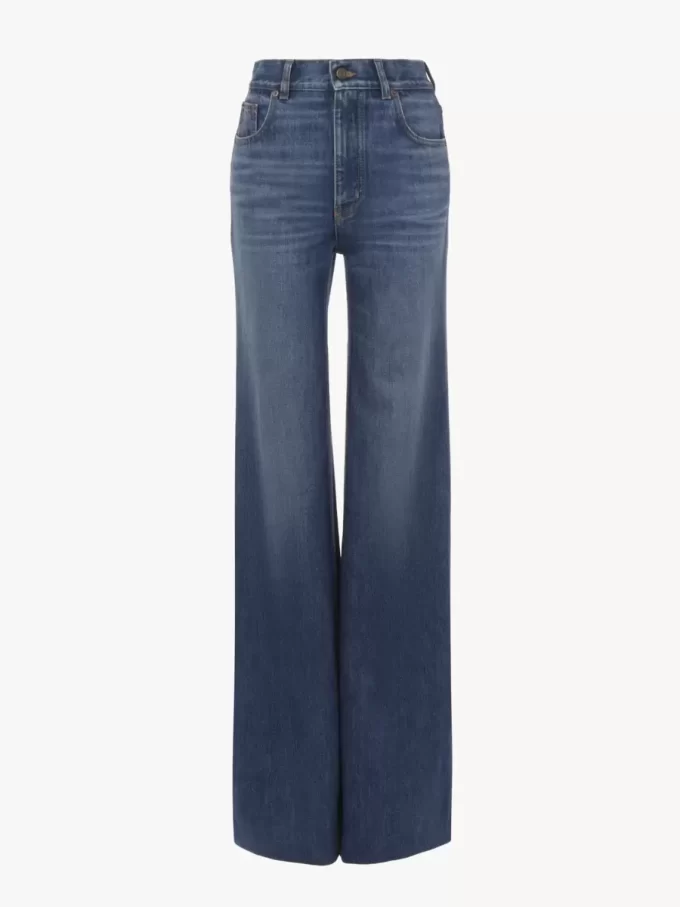 High-rise flare jeans in denim High-rise flare jeans in denim