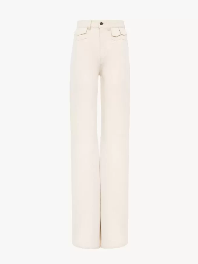 High-rise flare jeans in denim High-rise flare jeans in denim