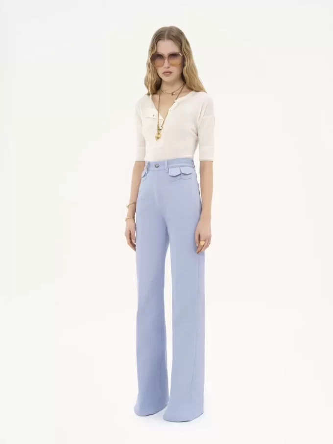 High-rise flare jeans in denim High-rise flare jeans in denim