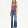 High-rise flare jeans in denim High-rise flare jeans in denim