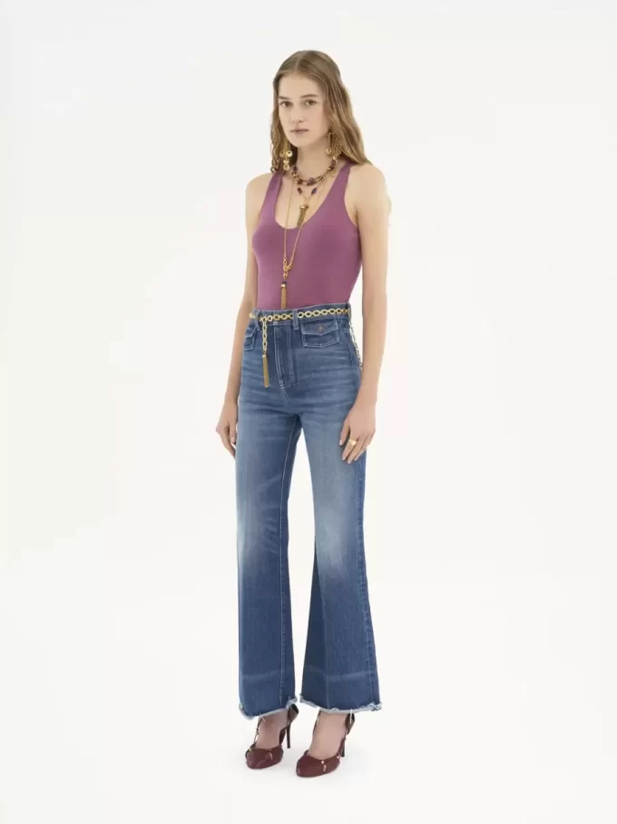 High-rise flare jeans in denim High-rise flare jeans in denim