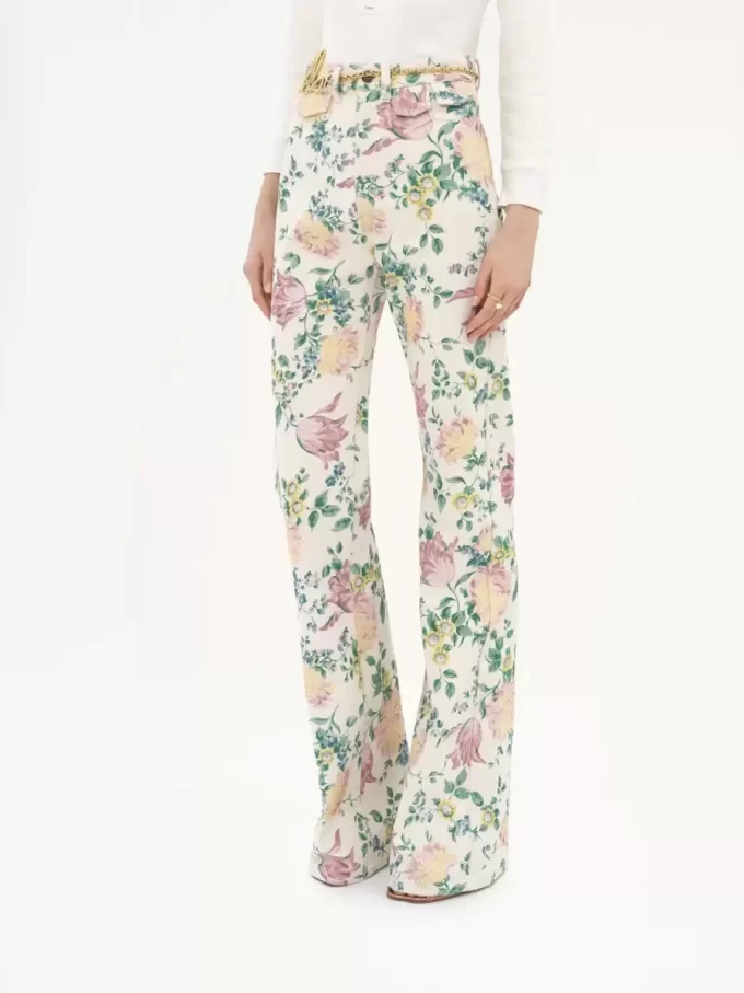 High-rise flare jeans in denim High-rise flare jeans in denim