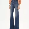 High-rise flare jeans in denim High-rise flare jeans in denim