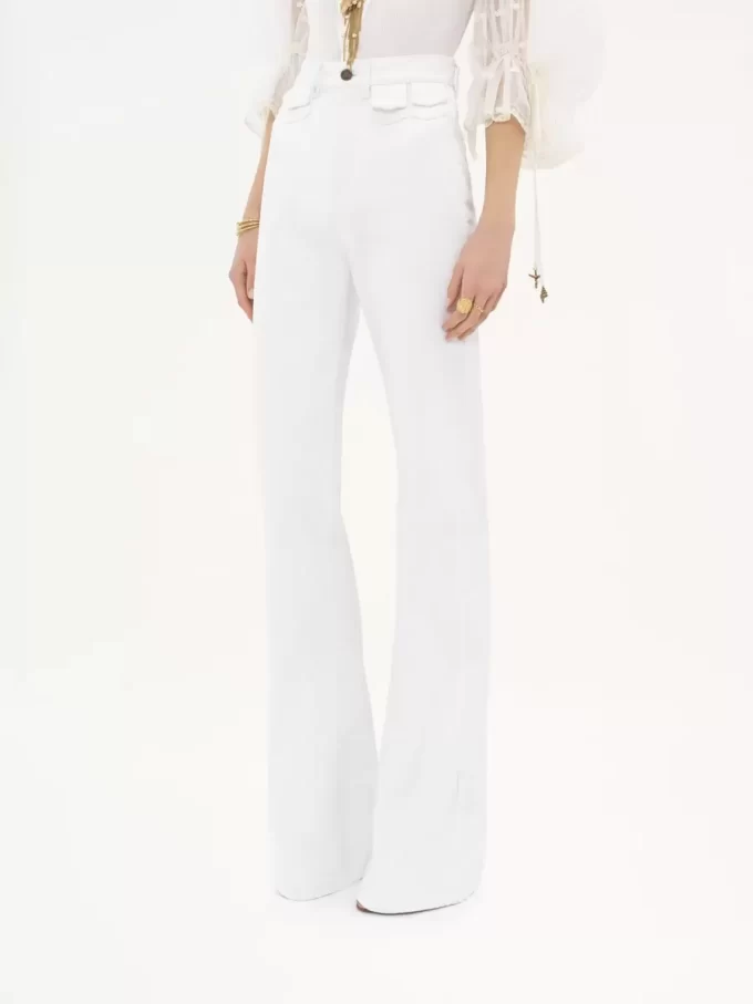 High-rise flare jeans in denim High-rise flare jeans in denim